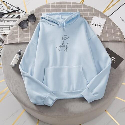 Graphic Hoodies Vintage Korean Style Women Pullover Hooded Ladies Casual Loose Long Sleeve Sweatshirt Funny Hoody Girl Tracksuit