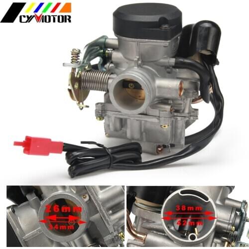 Motorcycle Carburetor CVK26 26mm Carb For Dirt Pit Bike ATV Scooter Kehin GY6 150CC-250CC 150 250 Motocross Accessories