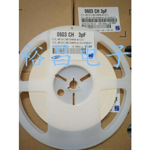 CL03C060DA3GNNC Cap Ceramic 6pF 25V C0G 0.5pF SMD 0201 125°C MLCC CL03C100JA3GNNC CL03C2R7CA3GNNC CL03C3R9BA3GNNC