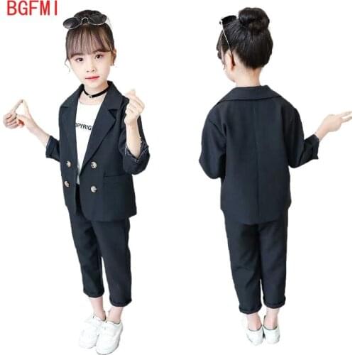 Teenager Kids Girl Clothing Sets Spring Autumn New Girl Outfits Cute Long Sleeve Tops+Pants Girls 2Pcs Suits