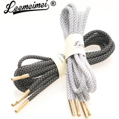 Round 3M Reflective Shoelaces Metal Aglets Safety Kids Laces Children Magic Shoe Laces Shoestring Shining Latchet Custom