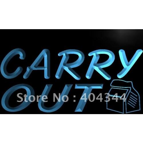 LB503- Carry Out Take Away Cafe Bar Pub LED Neon Light Sign home decor crafts