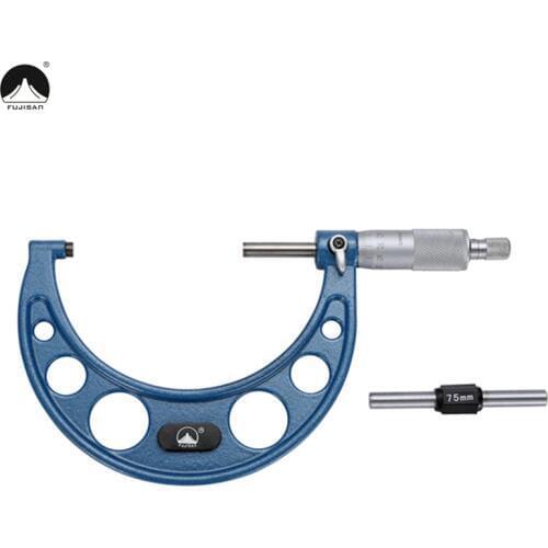 FUJISAN Outside Micrometer 75-100mm/0.01 Metric Carbide Gauge Standards Caliper Measuring Tools