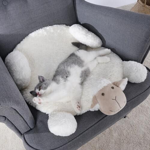 Lovely Cat Mat Winter Thicken Warm Sleeping Beds Small Sheep cashmere Pet Blanket Dog Bed for Small Medium Dogs Cats Pet Supplie