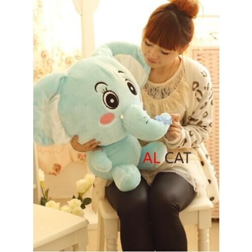 New plush cartoon elephant toy creative Stuffed blue elephant gift doll about 50cm 0217