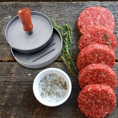 New Round Hamburger Pressing Aluminum Alloy Hamburger Meat Beef Barbecue Press Machine Manufacturing Mold Meat Kitchen Tools