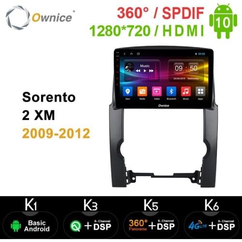 Ownice Octa Core Android 10.0 DSP 360 Panorama car dvd for Kia Sorento 2 XM 2009 - 2012 Car Stereo GPS Navi headunit 4G SPDIF