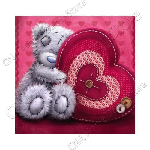 RA0579 DIY Bear the hearts 5D diamond painting cross stitch diamond embroidery crafts home decor wall painting mosaic full squar