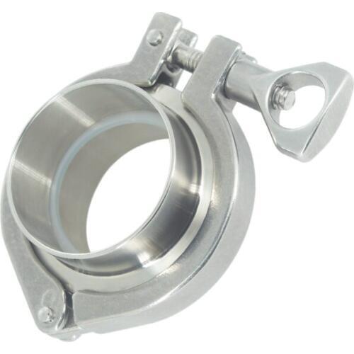 3" OD 76mm Sanitary Pipe Weld Ferrule OD 89MM Flange + 3" Tri Clamp + 3" PTFE Gasket Stainless Steel SS304 Pipe Fitting