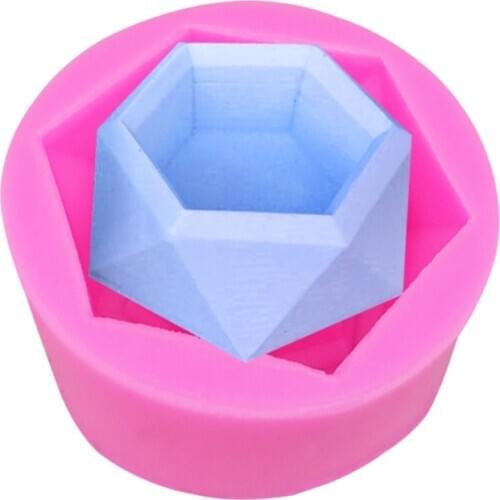 Hexagonal Succulent Flowerpot Triangle Flowerpot Silicone Mold Fondant Chocolate Cake Mold Handmade Soap Mold