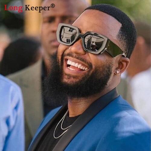 Vintage Black Square Sunglasses Women Luxury Brand Design Oversize Punk Sun Glasses Men Polygon Thick Frame Glasses Shades UV400