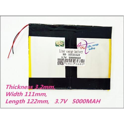 32111122 3.7V Rechargeable batteries 5000MAH Tablet battery capacity 3262111Universal Li-ion battery for tablet pc 9 inch 10inch