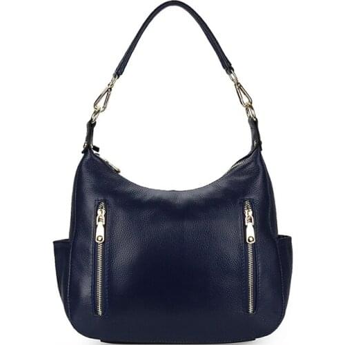 Many Pockets Hobos, Shoulder Bag, Women Genuine Leather Handbag, Real Cows skin Cross body bag A440