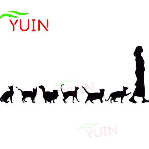 Cat Stepdaughter Funny Cute Cool Cartoon Car Car Sticker Fashion Decoration PVC Waterproof Sunscreen Decal Customizable Color