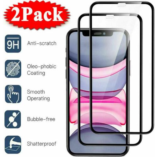 For iPhone 5 6 7 8 Plus X XR 11 12 Pro Max Tempered Glass Screen Protector 3D Full Coverage HD Clear Anti-Scratch Bubble Free
