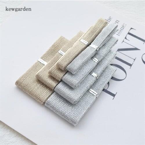 Kewgarden Gold Sliver Mesh Ribbons 38 25 16 9mm DIY Hair Bow Earrings Accessories Satin Ribbon Handmade Tape Wedding 6 Meters