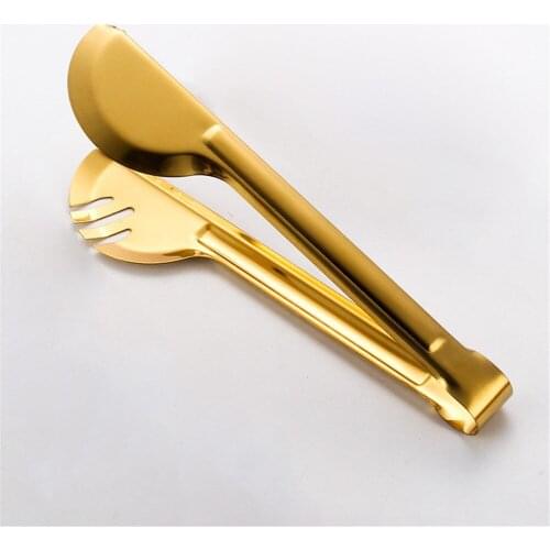 1pcs Barbecue Tong Multifunctional Stainless Steel Food Clip Kitchen Tool Bread Clamp Baking Steak Tongs