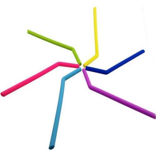 200pcs new Food Grade bent Silicone Straw for 20oz 30oz cup curve Silica Gel Drinking Straw mason jar straw