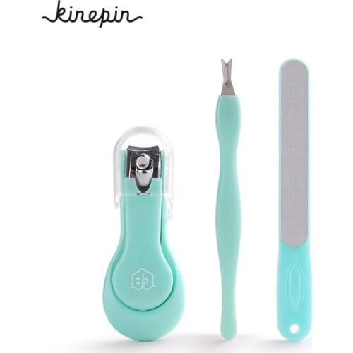 3Pcs/Set Manicure Set Nail Art Equipment with Nail Cutter Clipper File Cuticle Dead Skin Nail Trimmer Pusher Fork Knife Kit