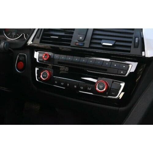 3ocs Car Air Conditioning Heat Control Switch Knob Decorative Ring Cover For BMW 3 4 Series GT 2013-2019 Car AC Trim Knob Parts