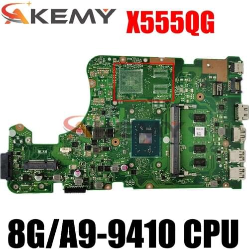 90NB0D20-R00030 For Asus X555QG X555Q X555B X555BP K555B A555B X555QA X555BA Mainboard Motherboard 8G/A9-9410