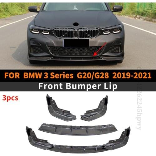 Lower Front Bumper Lip Chin Accessories Splitter Tuning Trim Styling Facelift For BMW 3 Series G20 G28 2019 2020 2021