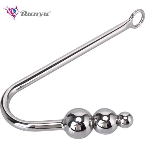 Anal Hook Metal Anal Plug With Ball Hole Butt Plug Dilator Prostate Massager Exotic Anal Plug Sex Toy For Man Male BDSM Game