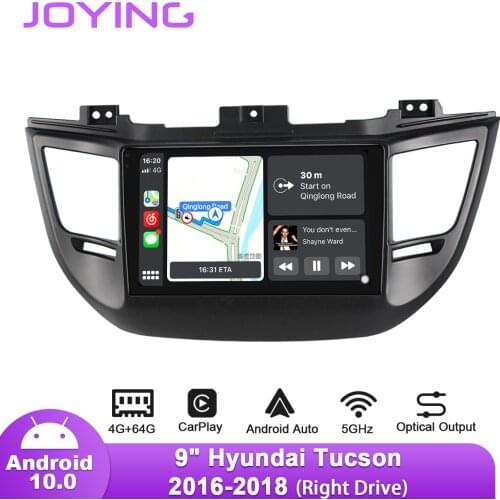 Joying 9" Android10 Car Radio for Hyundai Tucson 2016-2018 RIGHT DRIVE GPS Carplay DSP SPDIF Bluetooth 5.1 Android-auto DAB DVR