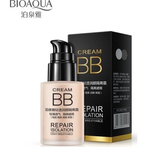 BIOAQUA BB Cream Foundation Natural Long-lasting Moisturizing Brightening Perfect Concealer Cover Acne CC Cream Nude Makeup