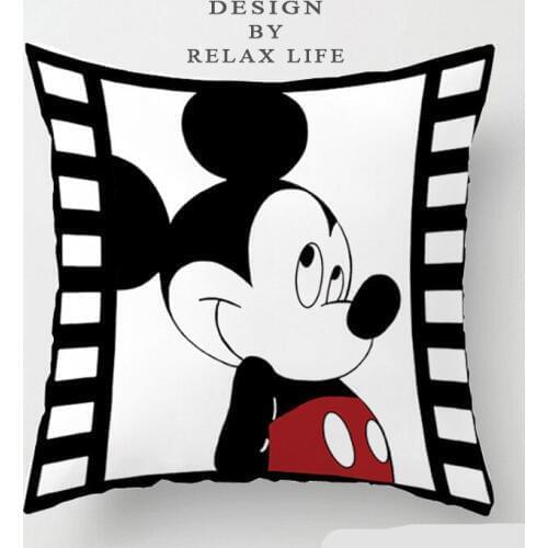 Disney Mickey Mouse Minnie soft Pillowcases Home Textile White Couple Pillow Cover Decorative Pillows Case Living Room gift