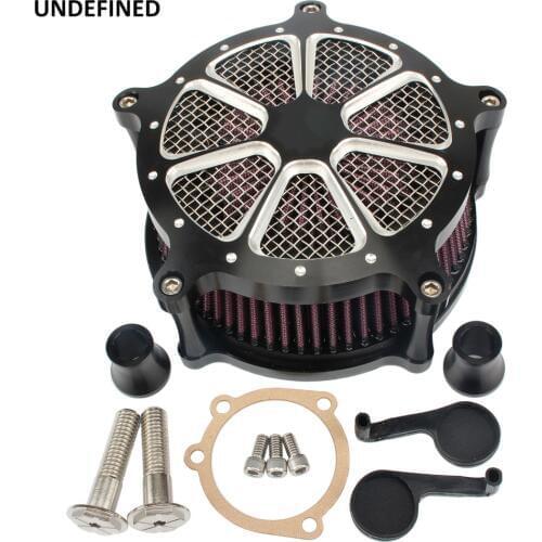 Black Air Filter Motorcycle CNC Contrast Cut Venturi Air Cleaner System For Harley Sportster Iron 883 Forty Eight 72 1991-2019