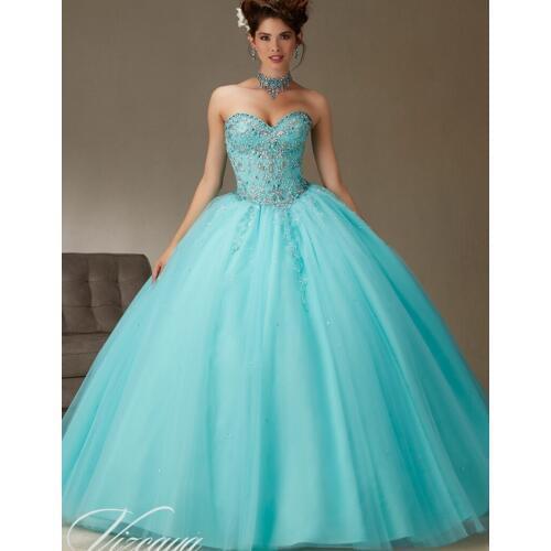 Cheap Coral Quinceanera Gowns Sweet 16 Princess Mint Green Pink Baby Blue mother of the bride Dresses Online 2018 Ball Gown