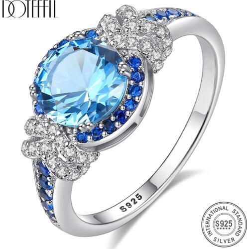 Кольца с сапфирами DOTEFFIL China At AliExpress