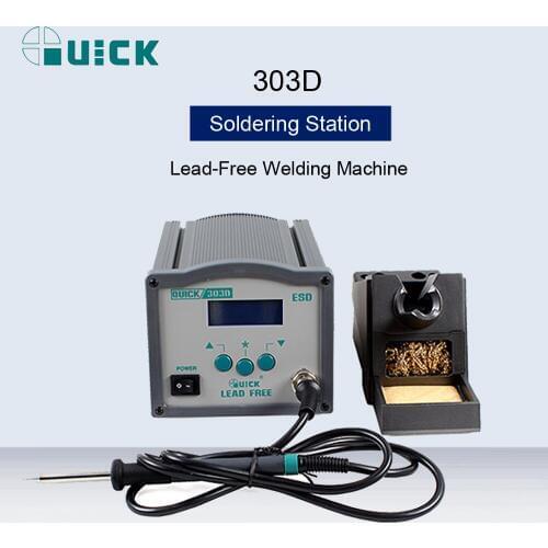 QUICK 303D 120W LCD Intelligent Lead-Free Digital Display High Frequency Soldering Station Soldering Iron Welding Machine