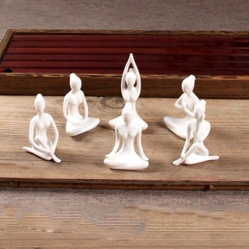 Ceramic Desktop Ornament Accessories Yoga Girl Model Art Statue Molds Craft Home Decor Miniature Figurines Statue Of Liberty