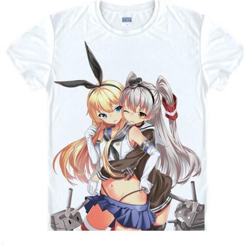 Fleet Collection T-Shirt KanColle Shirt Fashion printed t-shirts Anime Collection kawaii dress Anime And Manga Cosplay Costume a