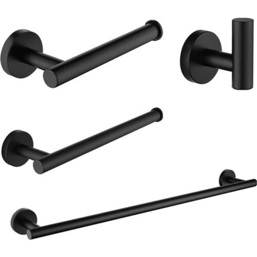 Stainless Steel Round Wall Mounted Hand Towel Bar Toilet Paper Holder Robe Towel Hooks Bathroom Accessories