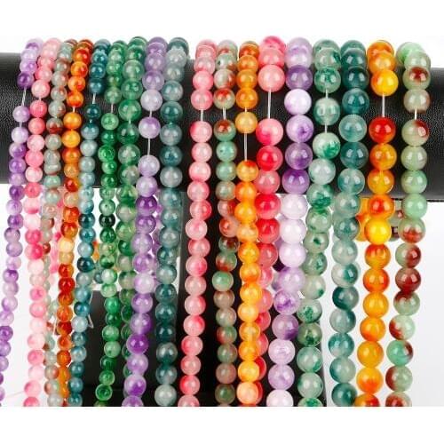 6mm/8mm/10mm Natural Stone Jaded Bead Round Stone Loose Beading Beads for jewelry making Jewellery DIY Bracelet Necklace Earring