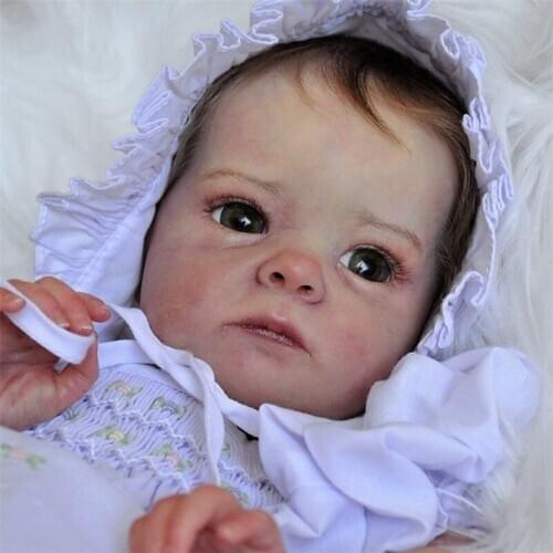 Reborn Doll HARLOW Blank Kit 18 Inch 45CM Realistic Newborn Fabric Body DIY Reborn Bebe Parts Unpainted Kit