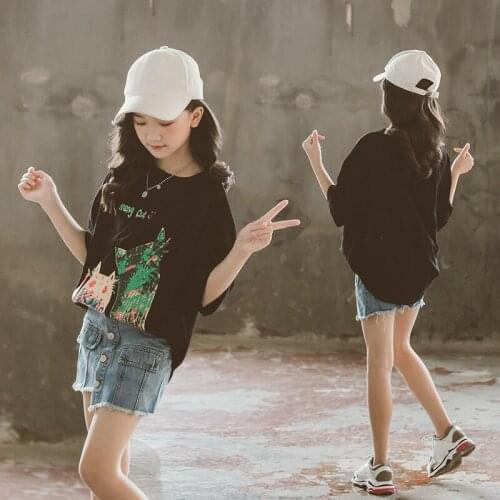 Maidou story Short Sleeve T-shirts For Girls