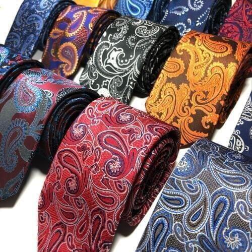 Mens Ties Classic Skinny Cashew Pattern Floral Ties For Men Casual Party Formal Business Wedding Necktie (Tie1-Tie20)