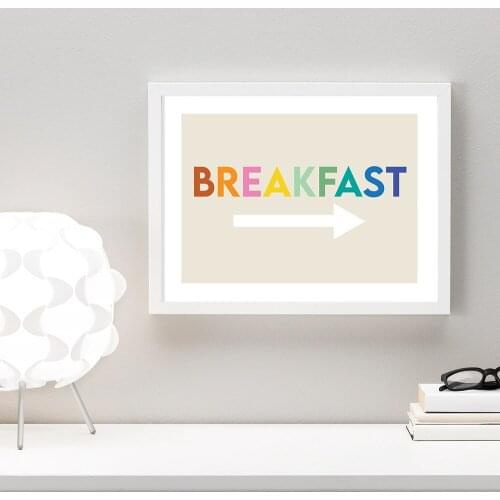 Breakfast Wall Art Print Kitchen Sign Breakfast Wall Canvas Painting Nordic Posters And Print Wall Picture For Living Room Decor