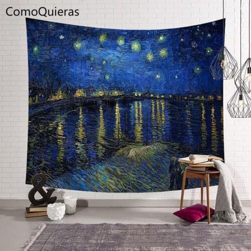 Starry Sky Tapestry Wall Hanging Cloth Art Decor Living Room Decoration Home Decoration Wall Chrysanthemum Background Tapestry