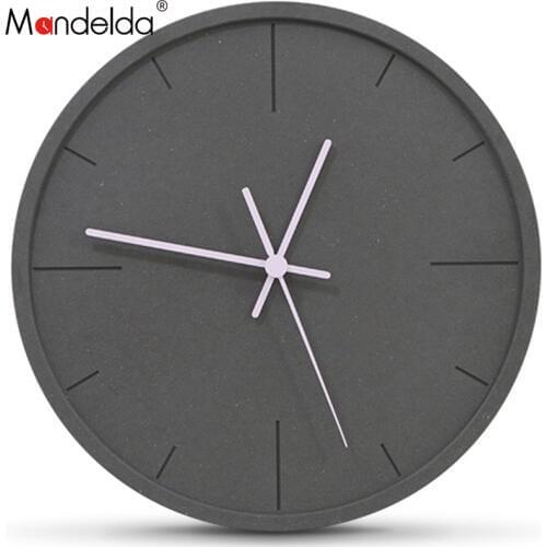 Mandelda Wall Clock 12 Inch With Second Hand Wanduhr Wall Watches Reloj De Pared Decorativo Classic Wood Wall Clocks