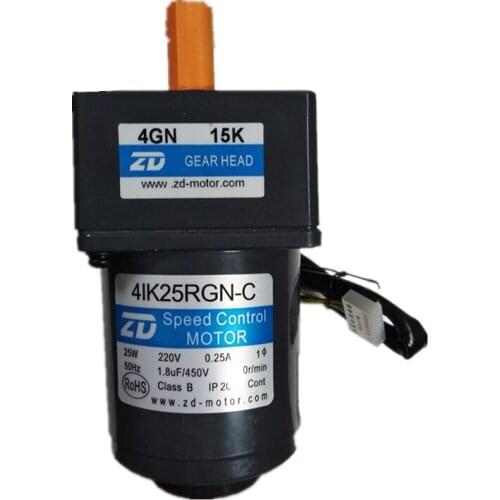 Original new ZD medium AC gear reducer 220V 4IK25RGN-C/4GN20K 25W speed motor