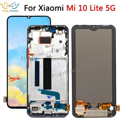 Original 6.57'' Display Replacement For Xiaomi Mi 10 Lite 5G LCD Touch Screen Digitizer Assembly For Mi 10 Lite LCD Display