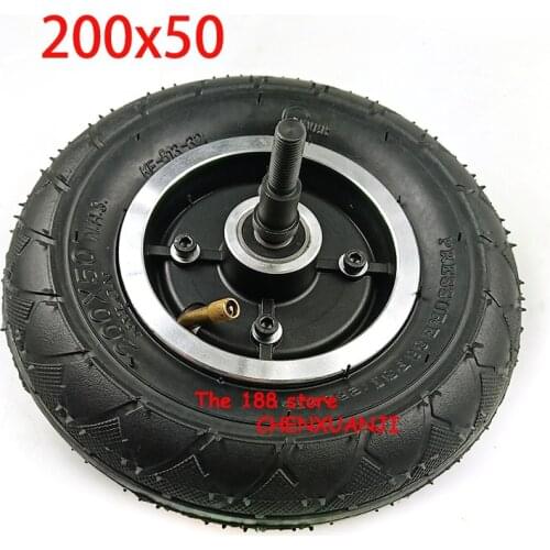 200x50 With Drum Brake 8" Pneumatic Wheel With Expansion Brake for Electric Scooter Aluminium Wheel Brake