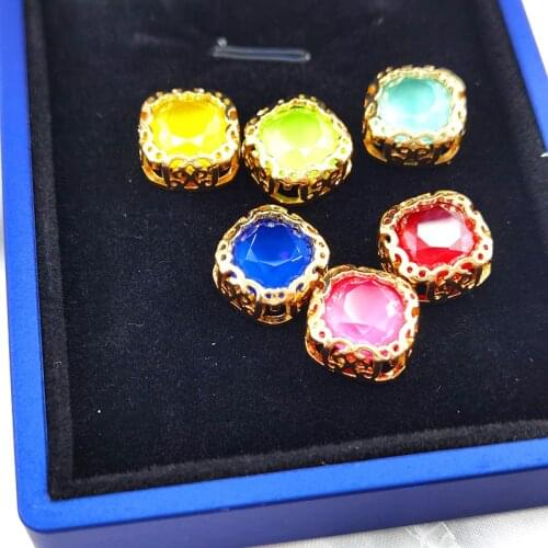 Sewing Crafting for Trim Glass Crystal Beads Supplies Accessories Square Nest Claw Needlework Clothing DIY Garment Beads jewelry