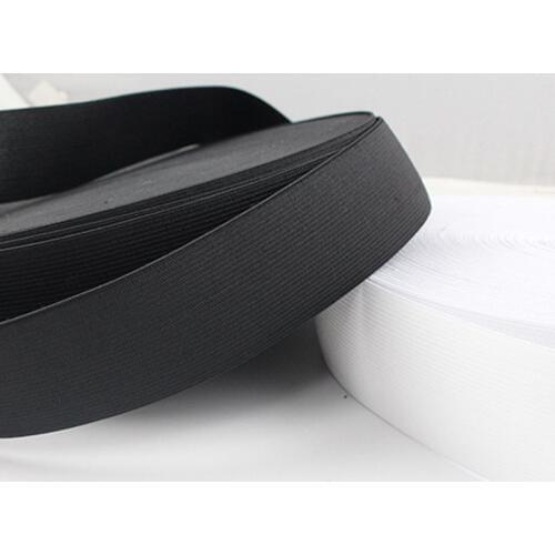 New Width 35mm 10M White Black Elastic Band Spandex Belt Trim Sewing/Ribbon Clothes Flex Sewing Material for Shorts Skirt Trouse