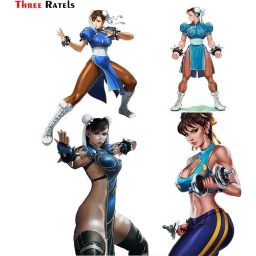 Three Ratels F24 Chun Li Fighter For Motorcycle Vehicle Pvc Waterproof Car Accessories Sticker Laptop Decal Motorbike Decals